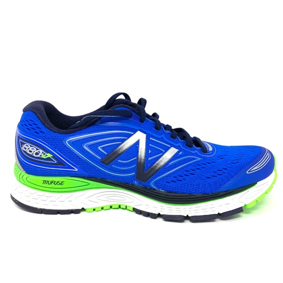 New Balance 880v7 Men's Blue Lime Running Shoes - Picture 5 of 8